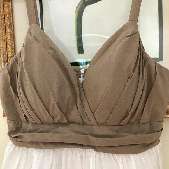 Cold water creek dress brown and cream size 6 - Picture 2 of 9